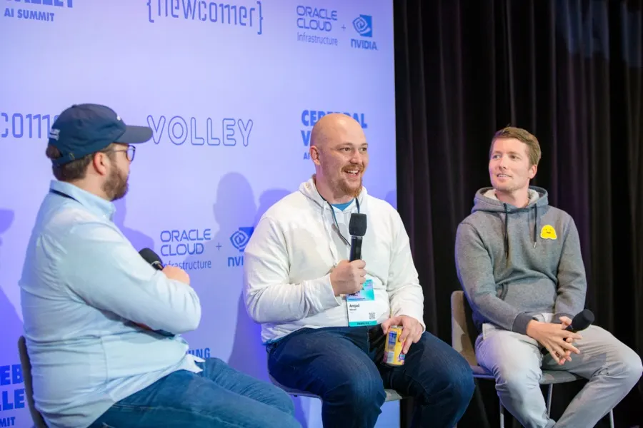 Panel discussion on the Cerebral Valley AI Summit stage